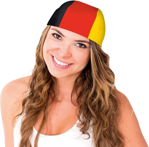 Amscan - Alemania Bandana Tocado Negro Rojo Oro Mundial Em Fan Milla