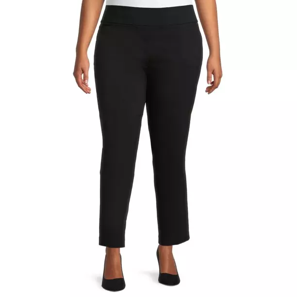 Terra & Sky Women's Plus Size Straight Millennium Pull On Pant