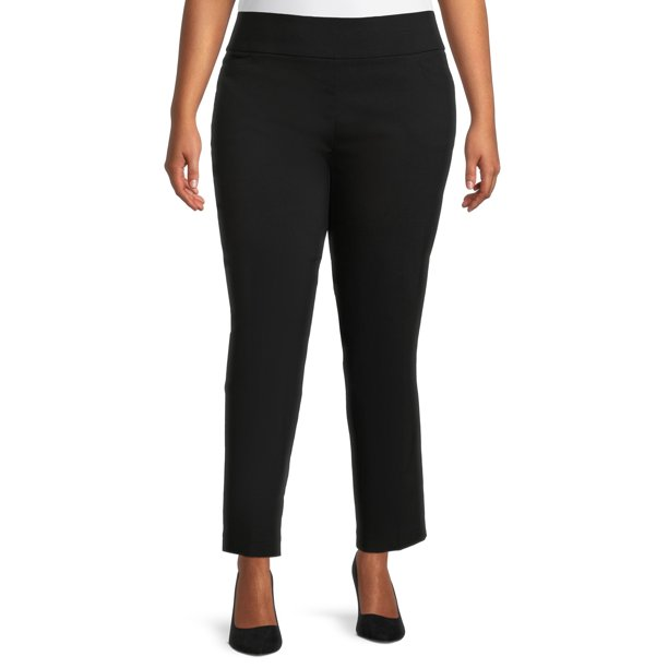 Terra & Sky Women's Plus Size 2 Pocket Pull On Pant, Also in