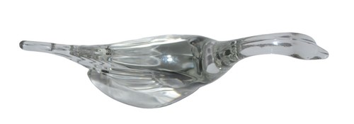 Vtg Heisey Clear Glass Goose Figurine Wings Back Imperial Ohio 1950's - Picture 8 of 9