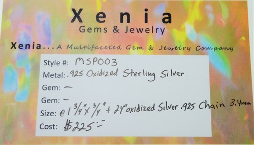 Oxidierter Sterling Silber Pfeilspitze Anhänger AAA-Qualität mit Silberkette - Bild 7 von 8