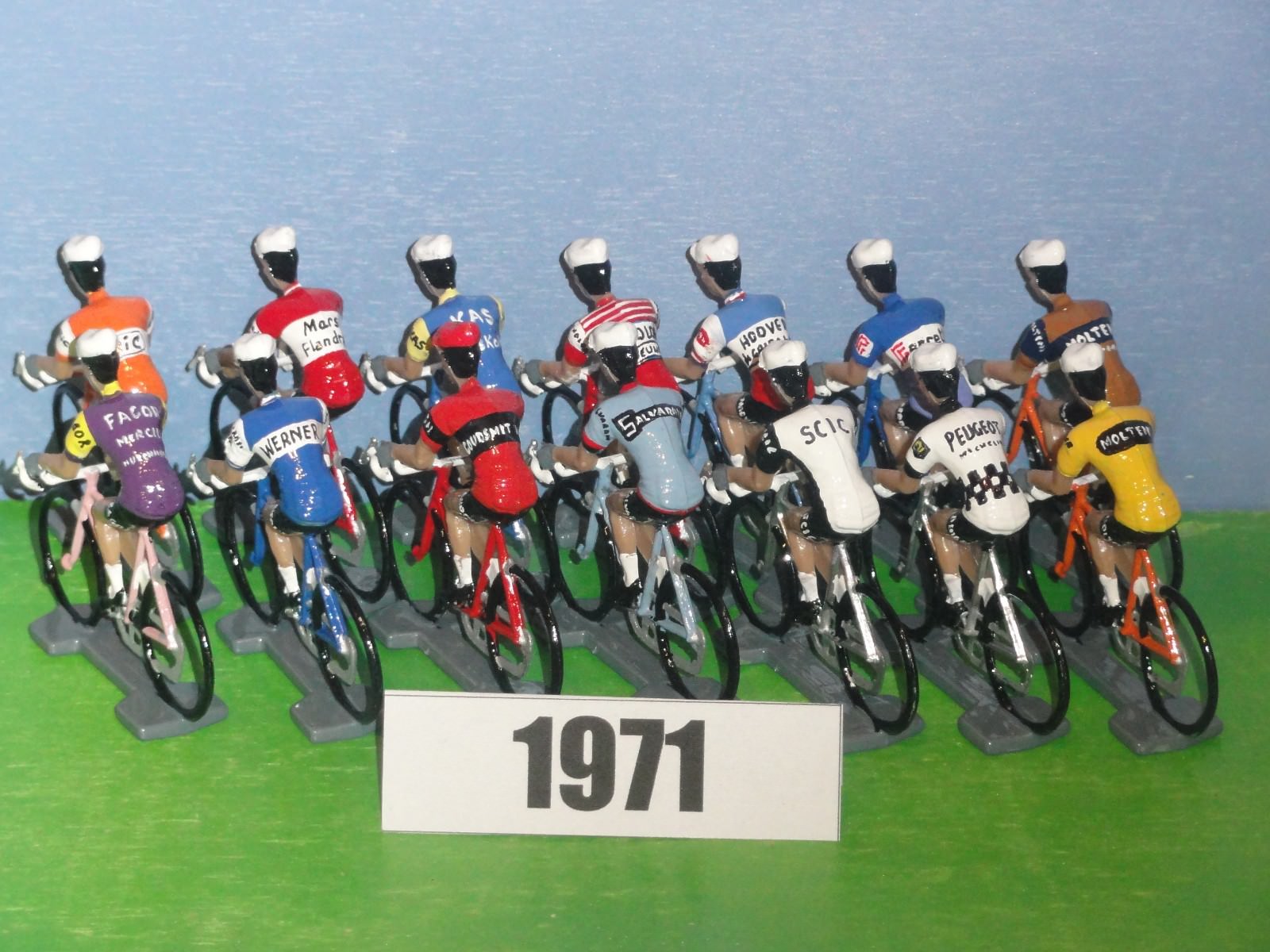 Figurine cyclist-exoletus figure-tdf 1971 complete (14) figurines Figurine cyclist-exoletus figure-tdf 1971 complete (14) figurines