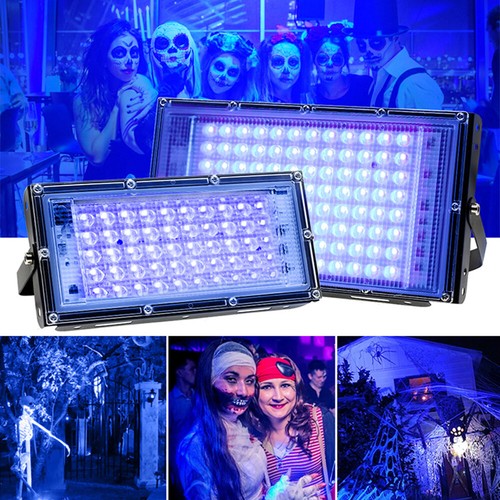 Tira de lámpara ultravioleta con accesorios de barra de luz negra UV de 50 W enchufe de EE. UU./UE DJ fiesta club - Imagen 7 de 22