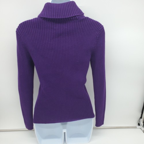 Lauren Ralph Lauren Womens Sweater Small Purple Long Sleeve 100% Cotton - Bild 5 von 6