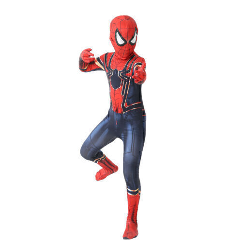 SpiderMan Superhero Cosplay Costume Kids Boys Outfits Suit Party Fancy Dress UK - Picture 13 of 14