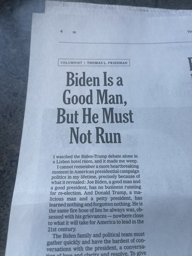 NYT 30. Juni 2024 Biden sollte aus Redaktion/Kolumnisten austreten - Bild 5 von 7