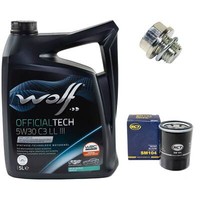 MotoröL Set 5W30 5 Liter + ÖLfilter + ÖLablassschraube FüR Chevrolet Aveo 1.4