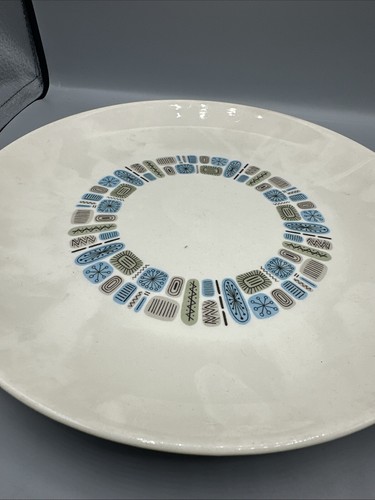 Vintage Canonsburg Pottery Temporama Dinner Plate Atomic MCM 10” USA Set/2 - Picture 5 of 8
