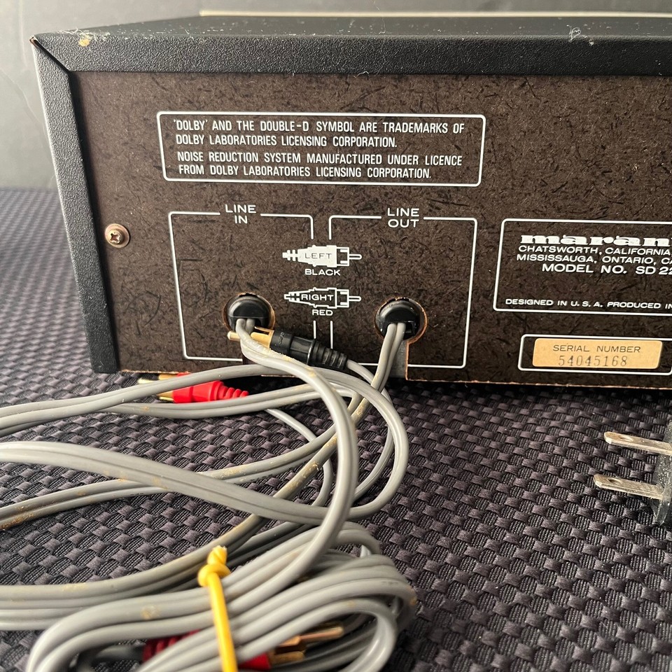 Plaque Frontale Marantz SD221 – Pièce D’origine Pour Platine Cassette