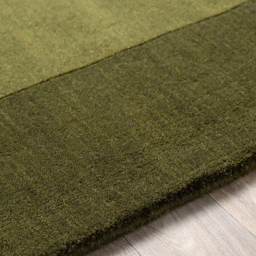 Olive Green Wool Hand Tufted Rug Carpet Plain Handmade Solid Modern Rugs - Picture 4 of 13