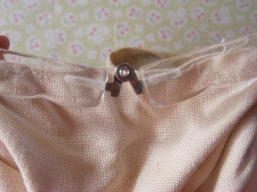 40s Purse Lucite & Linen Pouch Bag WWII War Years Cream Double Handle Vintage - Picture 13 of 17