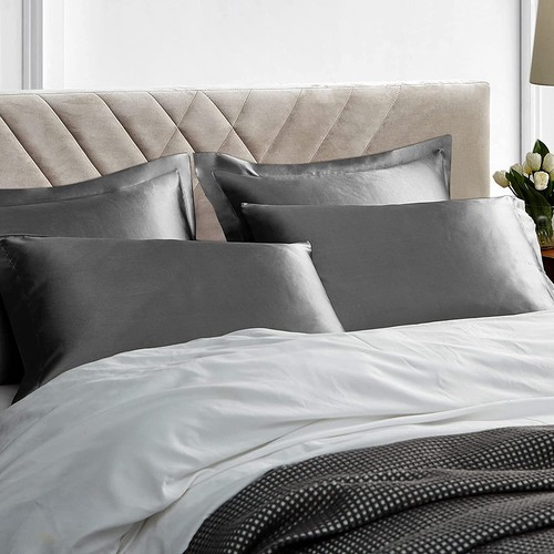 Satin Pillowcase for Hair and Skin Silk Pillowcase Set 2 with Envelope Closure - Picture 15 of 57