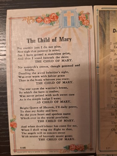Lot of 15 Vintage Prayer Cards & Religious Pamphlets, Booklet Mostly 1930s-1950s - Picture 14 of 24