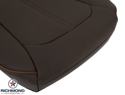 2015-2017 Ford F-150 King Ranch F150-Driver Side Bottom Leather Seat Cover Brown - Picture 11 of 18
