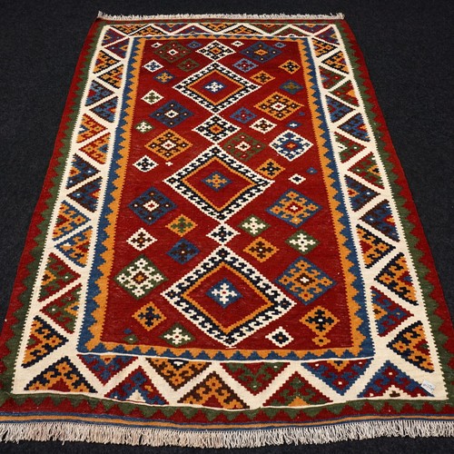 Orient Teppich Afschar 231 x 152 cm Schiraz Kelim Kilim Perserteppich Handgewebt - Bild 1 von 12