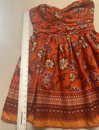 Damen Moor Collective Orange Blumen Ärmellos Minikleid M 100% - Bild 5 von 6