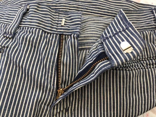Levi Capital Big E White Tab Blue Stripes Flare Railroad Actual W30.25 L32.5 - Picture 8 of 12
