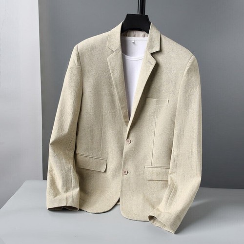 New Spring/fell Autumn Men's Business Formal Suit Solid Color Slim Jacket Tops - Picture 4 of 9