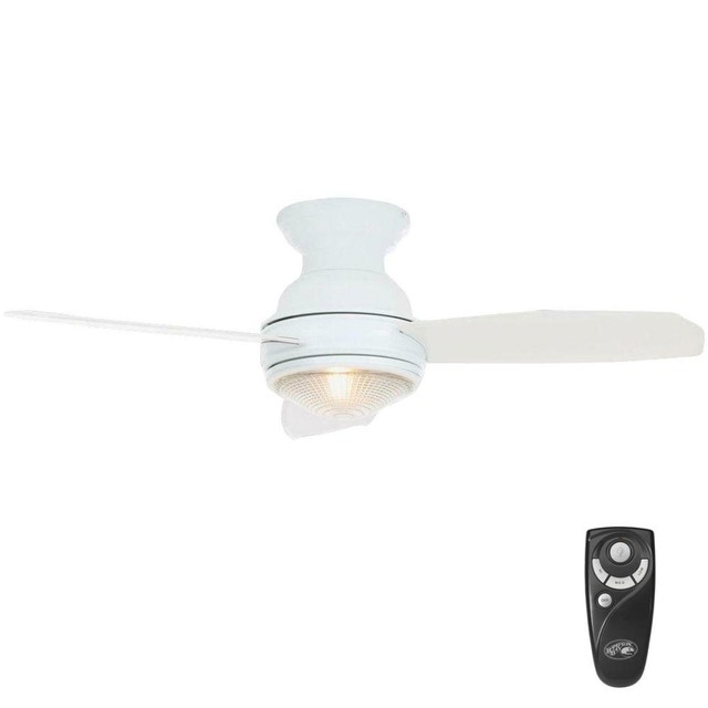 Ceiling Fan With Light Kit 4 Inch Flush Mount Indoor White With