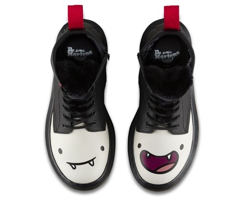 Dr. Martens Kids 8 Loch Marceline D Off White+Black Softy T+Faux Fur - Picture 6 of 18