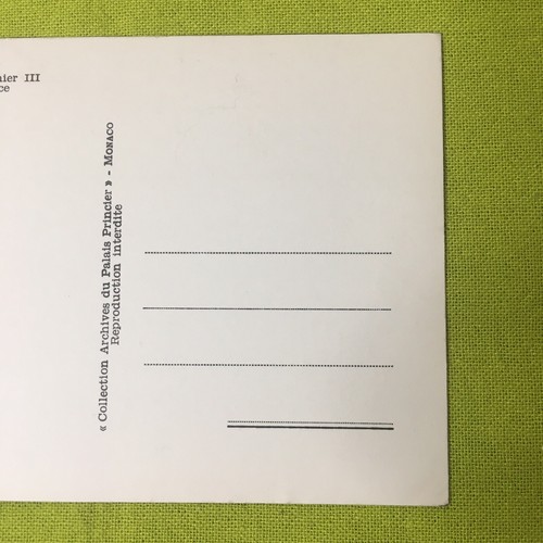 Tarjeta postal firmada por la princesa Grace de Mónaco 1965 sobre del príncipe Rainiero III sin certificado de autenticidad - Imagen 7 de 12
