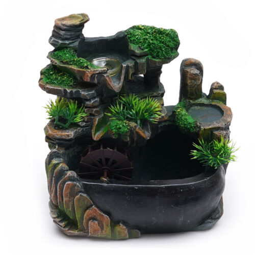 Rockery Waterfall Fountain Desktop Ornament Indoor Feng Shui Water Sound Decor - Picture 9 of 20