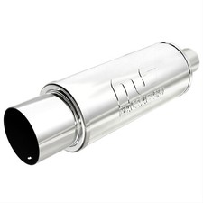 Magnaflow 14857 Polished Stainless Steel Universal Muffler 2.25 Inlet 4 Tip