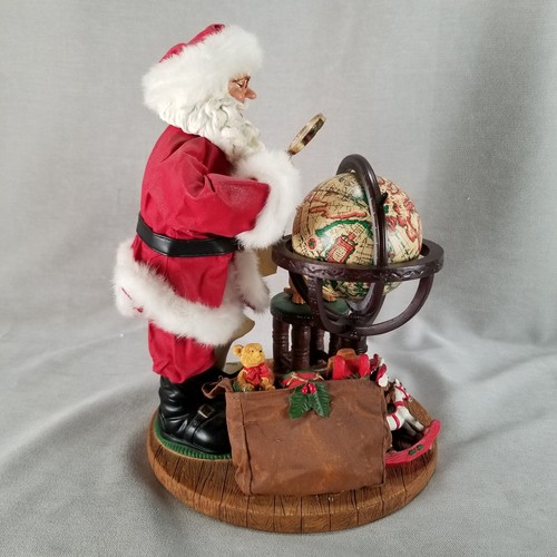 Kirkland Signature Fabric Mache Santa Next to Globe Centerpiece Decor 212206  - Picture 8 of 21