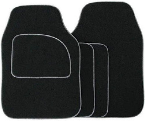 Streetwize Car Mat Set Universal Fit 4 Pieces Black & Grey New - Afbeelding 1 van 4