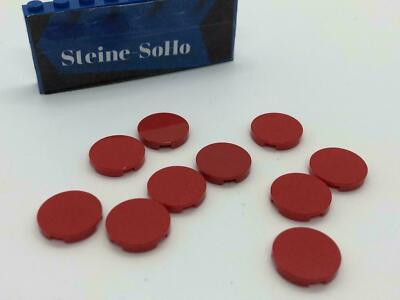 Lego (c) 10x Rundfliese - 2x2 rot - 14769 - tile round red