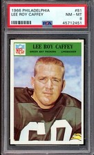1966 Philadelphia Football #81 Lee Roy Caffey PSA 8