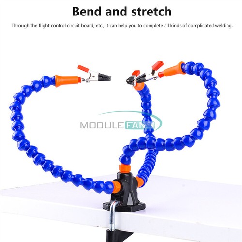 Solder Helping Hands Soldering Third Hand Tool with 3 Flexible Arms Clamp Swivel - Picture 8 of 9