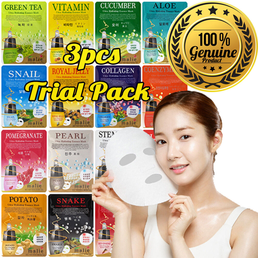 Malie Korean Face Mask Sheet Pack Facial Mask Moisture Skin Care UK Seller Malie - Zdjęcie 10 z 14