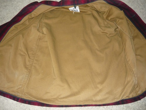 Men's Vintage Woolrich Buffalo Plaid Mackinaw Lined Wool Hunting Jacket Size 44 - Picture 7 of 9