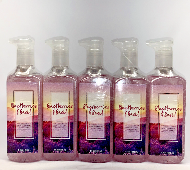 5 Blackberries & Basil Deep Cleansing Hand Soap Bath & Body Works 8 fl