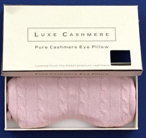 NIP LUXE PURE CASHMERE HOT/COLD EYE PILLOW MASK PINK ANTIFAZ - Picture 2 of 2