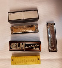 Lot Of 3 Hohner China Harmonicas