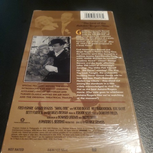 Swing Time (VHS, 1999) Fred Astaire, Ginger Rogers - Picture 2 of 2