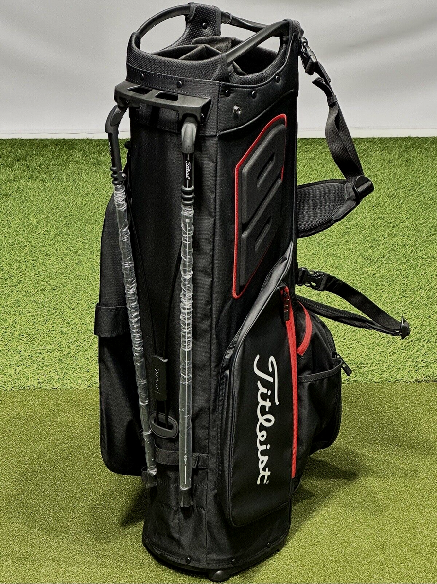 Titleist Hybrid 5 Golf Stand Bag - Black/Black/Red (TB21SX6 Titleist Hybrid 5 Golf Stand Bag - Black/Black/Red (TB21SX6