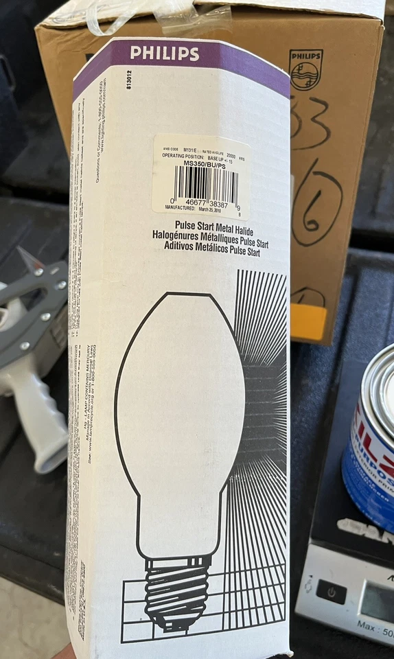 GENUINE FULL CASE (6 bulbs) OF PHILIPS 38387-7 350W PULSE START BULBS - Image 3 of 4