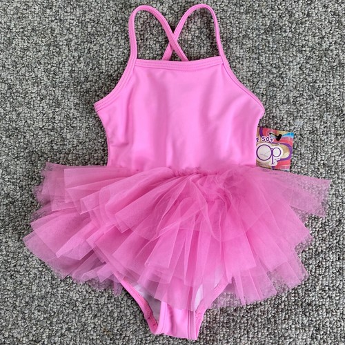 OP Swimsuit Girls 18M Pink Ballerina With Tutu Swimwear UPF 50+ NWT - Picture 1 of 11