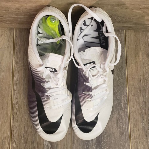 New Mens Nike Zoom Ja Fly 3 Track & Field Spikes White Black Men's 14 865633 102 - Picture 7 of 11
