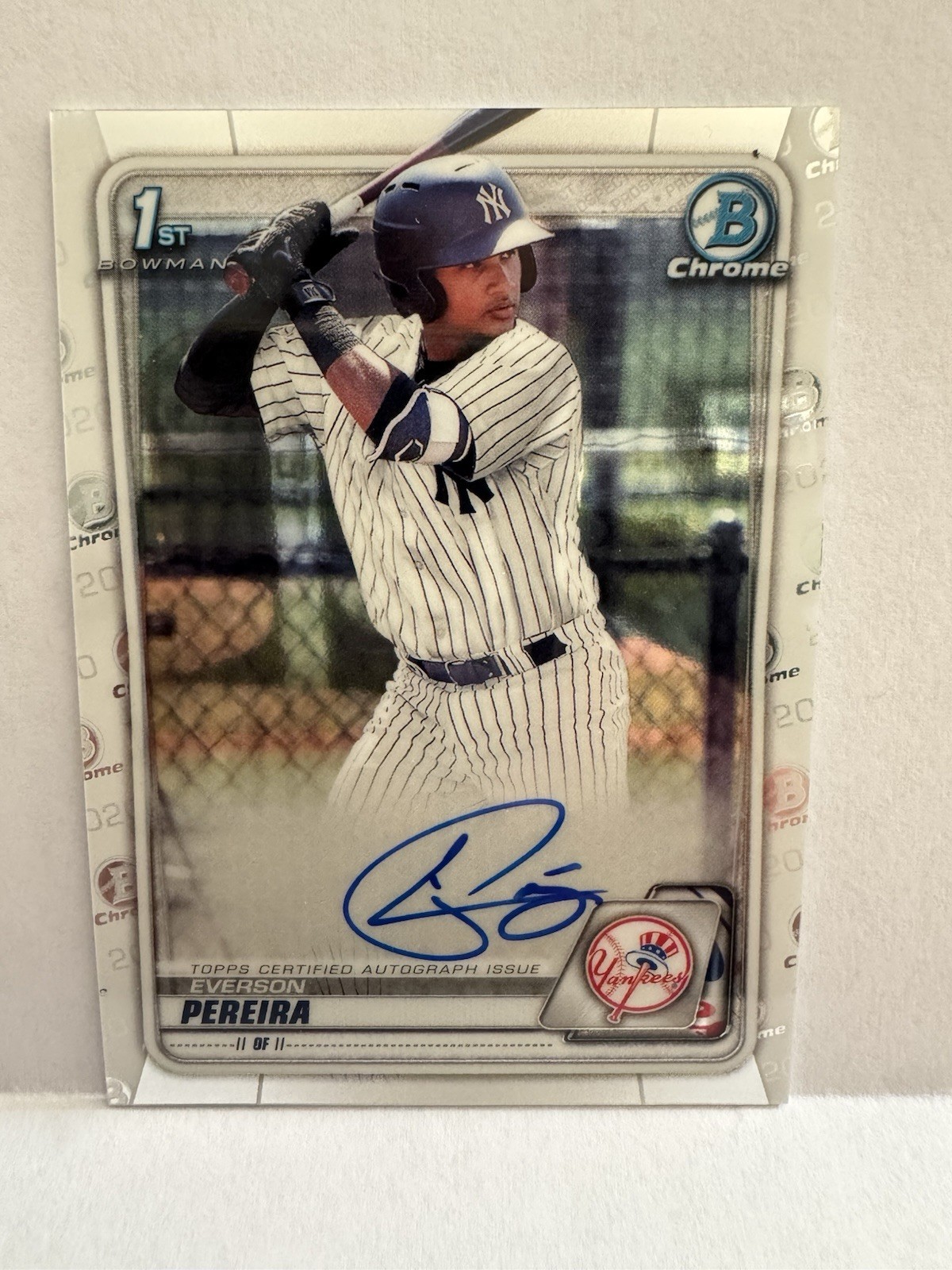 2020 Bowman Everson Pereira Chrome Auto 1st #CPA-EP Yankees