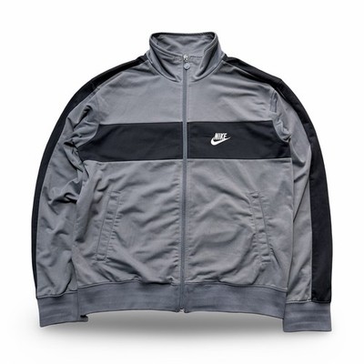 Nike Vintage Trainingsjacke Trackjacket M Grau Schwarz 