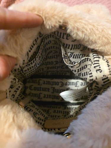 Juicy Couture Dusty Blush Fluffy Mini Tote Bag Purse Pink TikTok Viral Handbag - Picture 12 of 23
