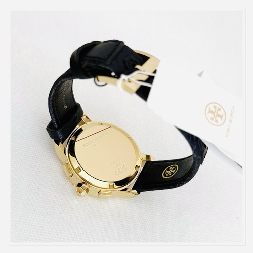 TORY BURCH Chronograph T Monogram Jacquard Leather Strap - Picture 6 of 9