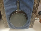 Cast Iron Griswold Skillet #9 710 D Vintage Small Block Logo Erie PA Double Pour