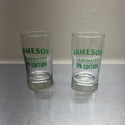 Set of 2 JAMESON CASKMATES IPA EDITION 5 oz Flight Mini Beer Glasses Barware NOS