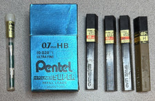 Pentel Refill Leads and Eraser LOT 0.07 Hi-Polymer Super Refill Leads HB 0.5