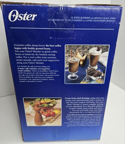 Oster 16 Speed Blender Glass Jar Black Metallic 6864 Dishwasher Safe 450 watt - Bild 3 von 6